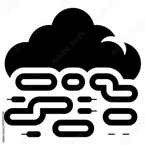 cloud with fog icon