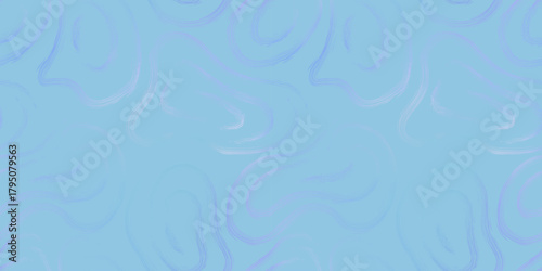 Gradient Swirls on Blue Seamless Pattern