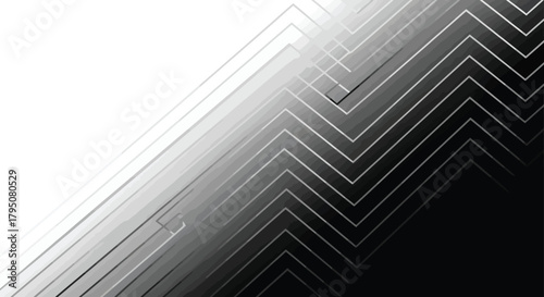 Dynamic Abstract Black and White Zigzag Pattern Background with Geometric Lines and Modern Gradient Design for Digital Projects