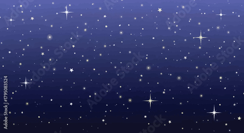 Sparkling Night Sky Illustration A Dreamy Starry Background for Designs