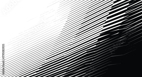 Abstract Diagonal Lines Pattern in Black and White
