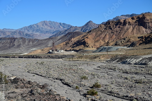 Dried up river bed with an Ore mine next to it. 