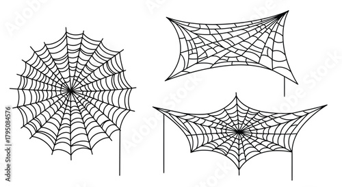 Spiderweb Vectors Unique Geometric Web Designs for Spooky Season Decor