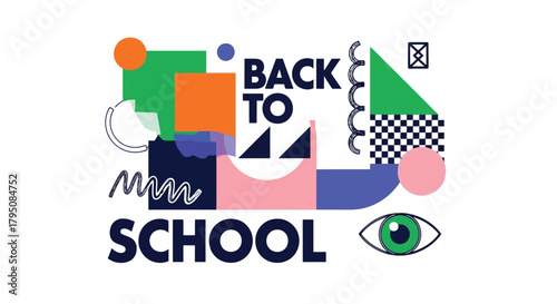 Back to School Geometric Shapes Graphic Design