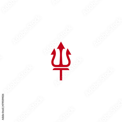 Trident logo Icon flat vector design