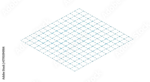 Abstract Grid Structure in Perspective View Modern Conceptual Framework