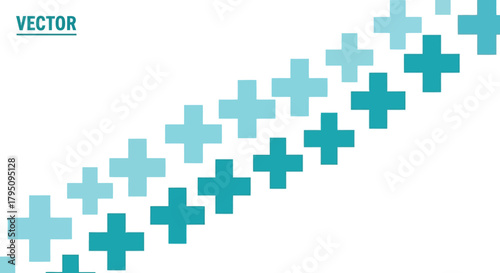 Blue Plus Pattern Simple Medical and Healthcare Design