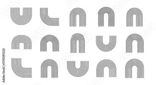 Geometric Patterns A Collection of Abstract Line Art Compositions in Minimalist Style