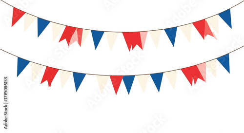 Festive Bunting Patriotic Flags for Celebrations and Events