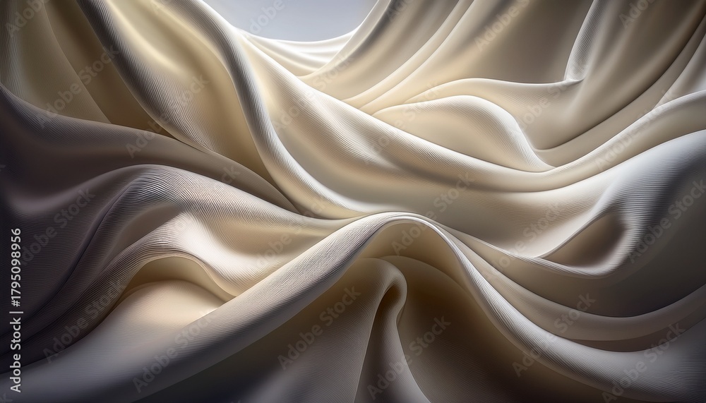 Fototapeta premium flowing linen sheets in serene 3d effect