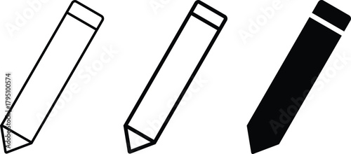 Pencil Icon Set. Edit, Write, and Drawing Symbols. Text Editor, Creative Tool and Sketching Pen Icons