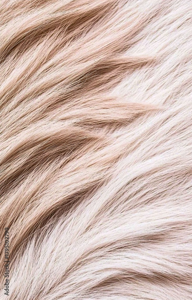 Fototapeta premium Luxurious blonde and white fur texture, soft, elegant, and visually appealing for design projects