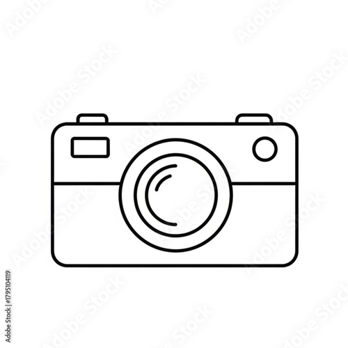 Minimalist Camera Line Icon Vector