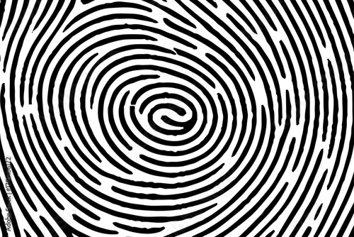 fingerprint background, print, banner. Vector white and black fingerprint texture. fingerprint background, maze, white print. Fingerprint seamless background on square shape.