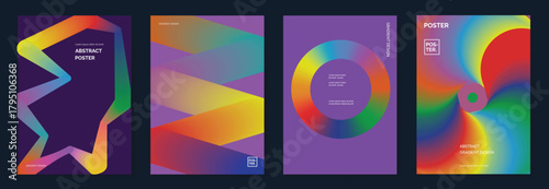 Colorful geometric vector background set with triangles, prisms and overlapping shapes in vibrant tones — modern abstract design for posters, packaging and digital prints.