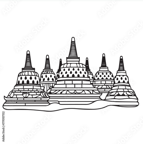 temple vector illustration