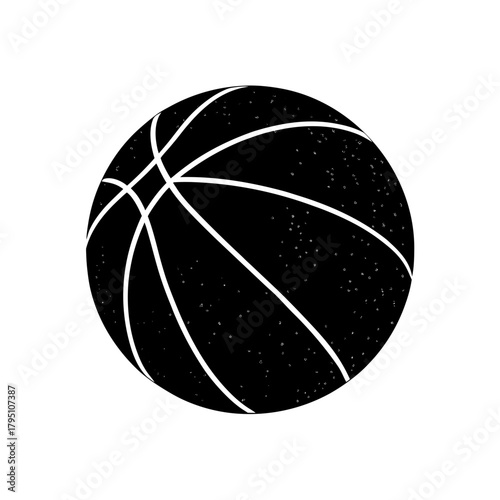 A simple basketball art on transparent background