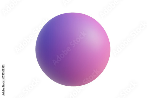 A smooth oval shaped egg with a gradient of purple and pink colors isolated on transparent background