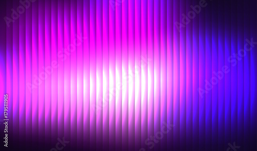 Abstract ribbed fractal glass texture effect with bright smooth fluted vertical lines of colorful gradient. Bold and dynamic design blending bright colors and geometry for modern visual art project