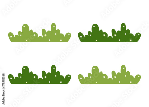 Fresh Green Shrubbery Element for Nature Backgrounds