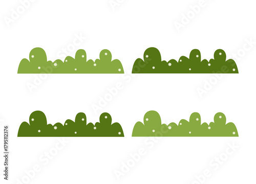 Fresh Green Shrubbery Element for Nature Backgrounds