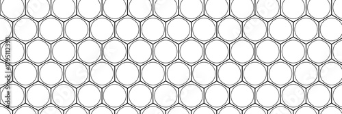 Honeycomb pattern seamless design with hexagonal cells for natural texture backgrounds and geometric vector art