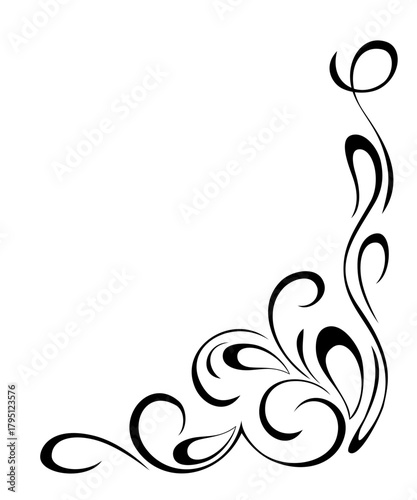 corner decor with abstract ornate pattern; graphic design
