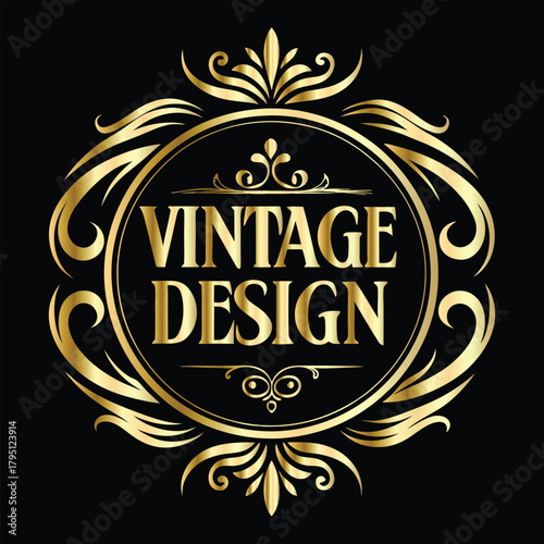 Vector decorative frame. Elegant element for design in Eastern style, place for text. Floral golden border. Lace illustration for invitations and greeting cards.