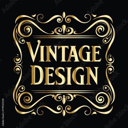 Vector decorative frame. Elegant element for design in Eastern style, place for text. Floral golden border. Lace illustration for invitations and greeting cards.