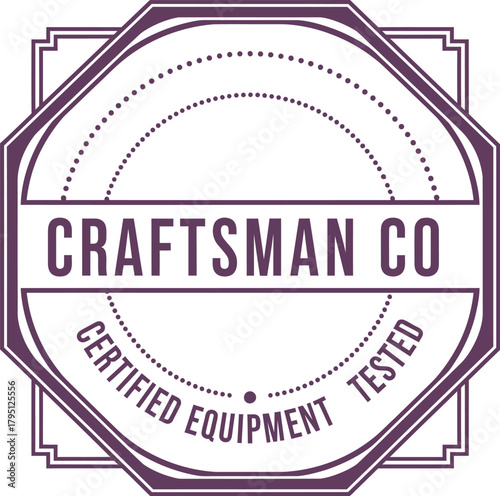 Craftsman certified equipment quality tested seal logo brand design vector illustration
