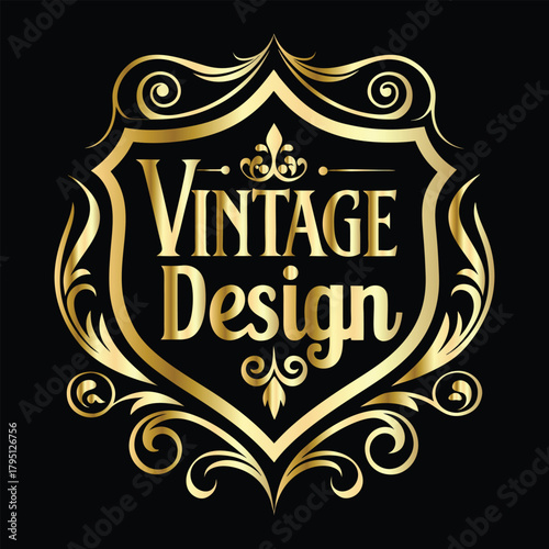 Vector decorative frame. Elegant element for design in Eastern style, place for text. Floral golden border. Lace illustration for invitations and greeting cards.