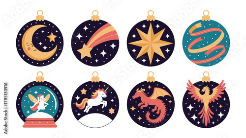 Celestial Ornaments: A whimsical collection of unique and artistic Christmas ornaments, each one a miniature masterpiece of festive decorations. 