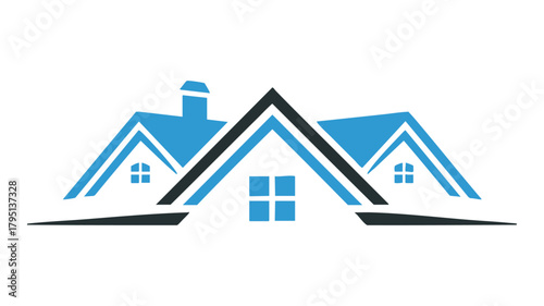 Home roof structure icon design