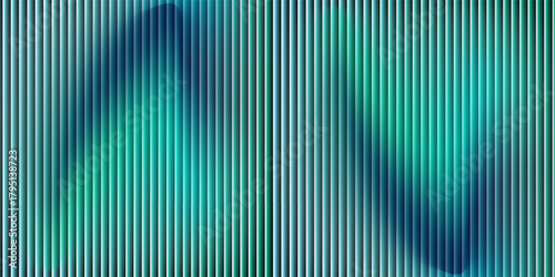 Futuristic neon texture with vibrant shades of blue green gradients and bright smooth fluted vertical lines. Bold dynamic design blending smooth. modern.