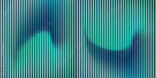 Futuristic neon texture with vibrant shades of blue green gradients and bright smooth fluted vertical lines. Bold dynamic design blending smooth. modern.