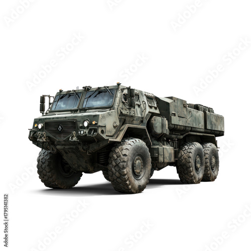Destroyer military vehicle isolate on transparent background