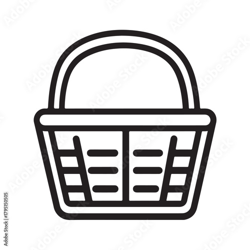 Vector illustration of a shopping cart icon with a simple, modern and easily recognizable design.