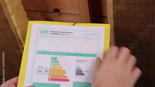 Une personne en train de remplir le formulaire du DPE pour l'immobilier.