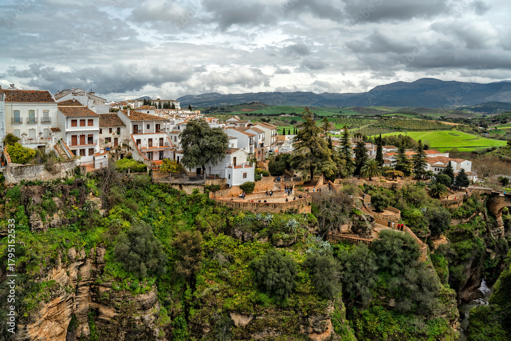 Obraz premium Ronda, Spain. Historic town of Andalusia. Travel and tourism beautiful cities of Spain 