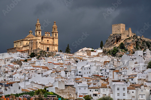 Olvera. Spain. Andalusia. White beautiful Spanish city. Travel and Tourism	
