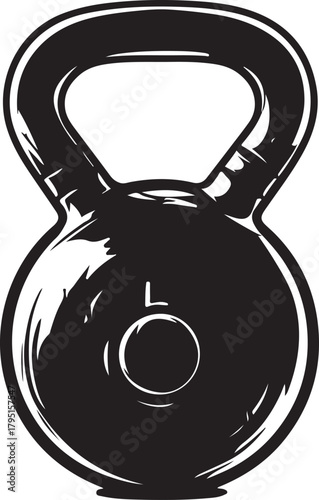 Kettlebell Fitness Vector Icon