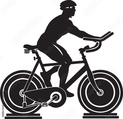 Exercise Bike Silhouette Vector