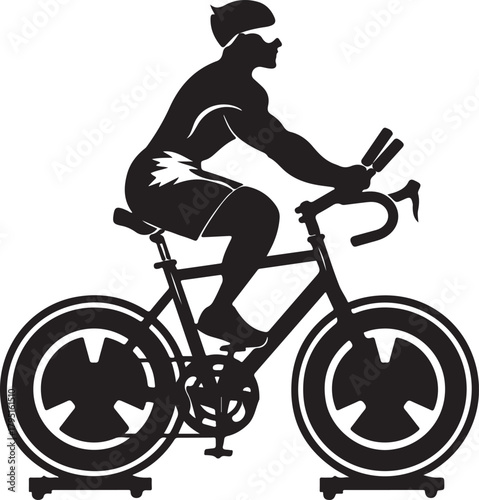 Exercise Bike Silhouette Vector