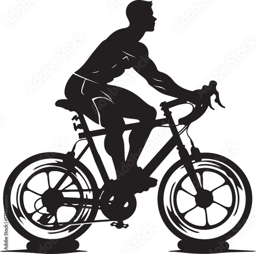Exercise Bike Silhouette Vector