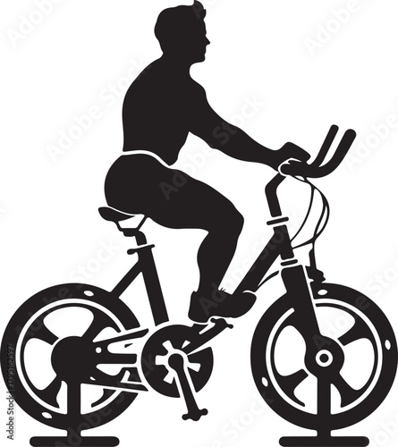 Exercise Bike Silhouette Vector