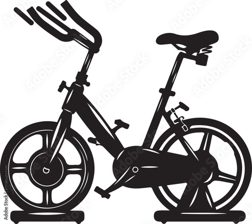 Exercise Bike Silhouette Vector