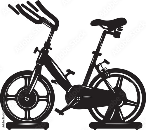 Exercise Bike Silhouette Vector