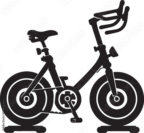 Exercise Bike Silhouette Vector