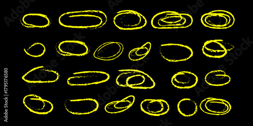 Scribble sketch round hand drawn vector illustration