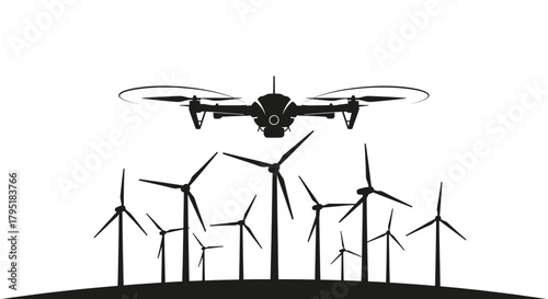 Innovative drone surveys wind farm infrastructure for modern energy solutions and sustainable future planning